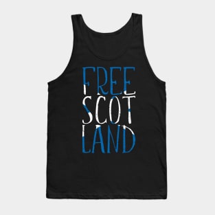 FREE SCOTLAND, Scottish Independence Saltire Flag Text Slogan Tank Top